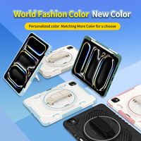 IPad için Pro 11 inç M4 A2836 TPU ve plastik combo defender kapak kılıf ile eller kayış