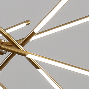 Lampadario a Tubo LED in Ferro per <span class=keywords><strong>Soggiorno</strong></span>, Camera da Letto, Sala da Pranzo, <span class=keywords><strong>Cucina</strong></span>, Illuminazione Moderna per Interni con Telecomando - Product Image 5