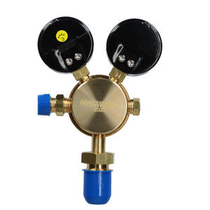 Régulateur d'argon à une seule étape, 2 jauges, en laiton, pour bouteille de gaz, 300 bars, pour GPL, hélium, propane, CO2 et acétylène à usage industriel - Product Image 3