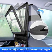 Miroir de siège arrière réglable pour bébé nourrisson avec support de tablette tactile en polyester pour utilisation en voiture de voyage