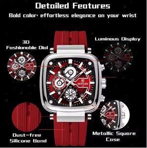 REWARD RD831509M Montres pour hommes Quartz Analogique Étanche Lumineux Date <span class=keywords><strong>Montre</strong></span>-bracelet Bracelet en silicone <span class=keywords><strong>Montre</strong></span> décontractée de luxe pour hommes - Product Image 2
