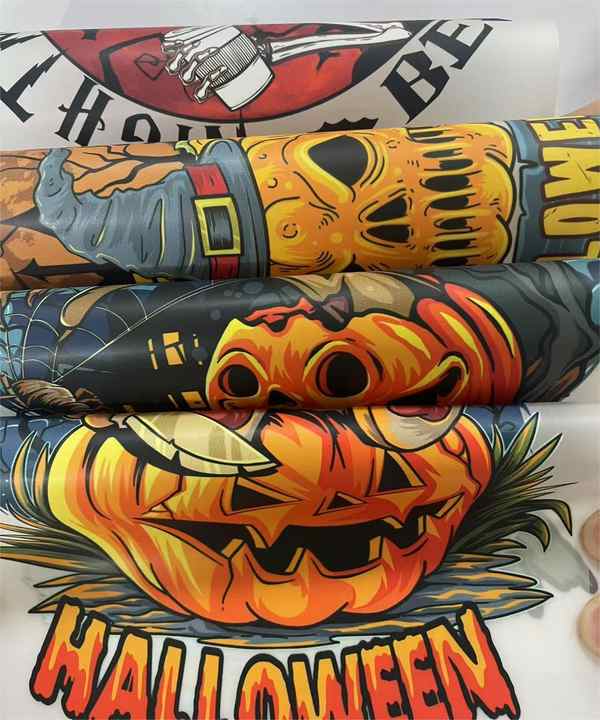 Pumpkin Halloween DTF Heat Transfer Label Sticker Vinyl for t Shirt ...