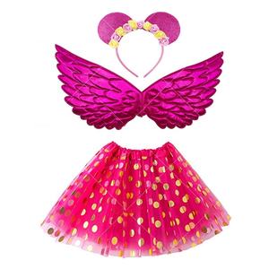Nouvelle Robe Princesse Fleurie 2026 avec Ailes de Fée et Jupe Tutu pour Filles – Ensemble Costume de Fête Enfant en Dentelle Mini - Product Image 6
