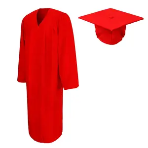 Black Graduation Gown Matte Black University Graduation Gown And Cap