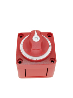 Interrupteur rotatif de déconnexion de batterie à circuit unique 6006 m Série 300A 48V 4 pôles 50/60Hz en métal rouge/ABS pour marine, camping-car, bateau, yacht
