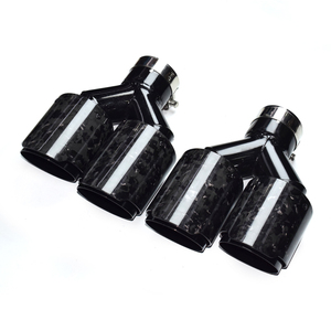 Puntas de <span class=keywords><strong>Escape</strong></span> Universales DEX de Fibra de Carbono Forjado Acero Inoxidable SS304 con Logo AK, Sistema de <span class=keywords><strong>Escape</strong></span> de Cuatro Salidas, Boquilla de Tubo de <span class=keywords><strong>Escape</strong></span> de Rendimiento Deportivo - Product Image 4