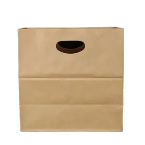 High Fashion Kraft Paper Pouch for Food Take Away Delivery Quality Guaranteed Factory Price Cookie Bakery Bags Packaging Gifts