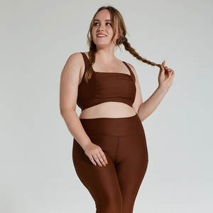 Logo personnalisé de couleur contrastante pour femmes, vêtements de sport pour la gym, entraînement de fitness, vêtements de yoga durables - Product Image 3