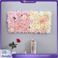 Dinding Bunga Artifisial YHM Mawar Hydrangea Latar Belakang Pernikahan Alat Peraga Fotografi Dekorasi Rumah Model Teknik Simulasi