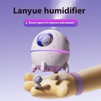 Humidificateur de voiture à brume d'air ultrasonique rechargeable personnalisé KC Mini humidificateur personnel USB avec lumières colorées
