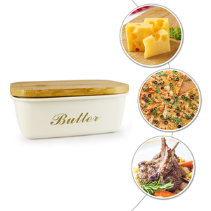 Mantequillera Grande con Tapa, Contenedor de Mantequilla para Encimera con Tapa Hermética, Mantequillera para Refrigerador, Soporte para Guardar Mantequilla, Blanco - Product Image 4