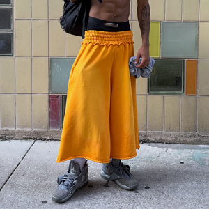 Custom Sweat <b>Shorts</b> Men Breathable Athletic <b>Shorts</b> Elastic Waist Loose Baggy Cropped Pants Streetwear Hip Hop Casual <b>Trousers</b> - Product Image 2