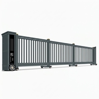 Puerta Batiente Automática Inteligente de Aluminio, Ecológica, Duradera, Plegable, de Seguridad, para Entrada de Villas Modernas, Hoteles, Escuelas y Patios