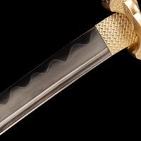 Accessoires de jeu d'anime, épée japonaise T1095 en acier Damas, couteau de commandement, entraînement physique, épée longue orientale, objets de collection haut de gamme