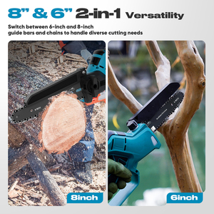 ET-C1008 8 inch điện Chainsaw Tùy chỉnh công cụ làm vườn gỗ mini không dây cầm tay Chainsaw Battery Powered Chainsaw - Product Image 2