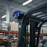 Lampe LED 10W bleue et rouge DC10-80V pour chariot élévateur, point bleu, zone de danger, autres accessoires d'éclairage automobile