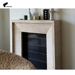 Tostone minimalista independiente travertino Natural chimenea para Villa sala de estar dormitorio entrada Interior mate - Product Image 3
