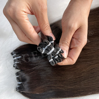 Lots de Cheveux Humains 12A, 20, 22, 24 Pouces, Cheveux Raides Non Traités, 3 Lots, Tissage Rapide, Noir Naturel