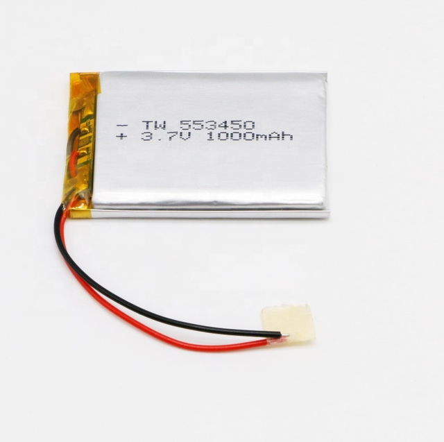 High Quality 553450 3.7V 1000MAH Prismatic Li Polymer Battery Cells for MP3