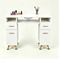 Station de travail professionnelle pour manucure en salon de beauté avec collecteur de poussière, design moderne, matériau MDF, pour salons de beauté et centres commerciaux