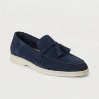 Mocassins pour femmes en cuir de vache véritable de marque premium, avec pompon raffiné, chaussures décontractées basses pour la conduite