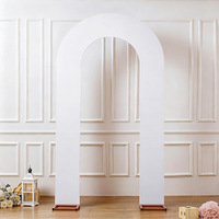 Rideaux de fond de scène pour mariage, kit d'arche en U, housse extensible en polyester/spandex haute élasticité, décoration moderne et minimaliste