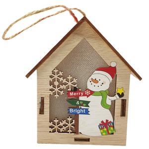 Décorations de Noël en bois à suspendre : maison, Père Noël, renne, bonhomme de neige pour arbre, fenêtre, cadeau - Product Image 2