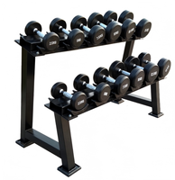 Support de rangement pour haltères en acier robuste à 4 niveaux en forme de A pour équipement de fitness en salle de sport