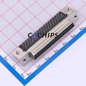 5787170-7 D-Sub/VGA Connector Bent Lead Through Hole Connector Female 68P Right Angle Insert 2 - Product Image 1