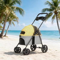 Poussette pliable légère pour animaux de compagnie, 4 roues, toutes saisons, pour la marche en plein air et les voyages, chariot pour chiens