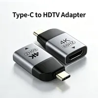 Adaptateur USB-C vers DisplayPort 8K 60Hz, coque en aluminium, convertisseur mâle vers femelle pour ordinateur portable MacBook Dell Thunderbolt 3/4