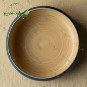 ชามไม้ไผ่สานแบบเป็นมิตรต่อสิ่งแวดล้อม ผลิตในเวียดนาม ปี 2025 ขนาดเส้นผ่านศูนย์กลาง 30 ซม. หลายสี แบบใช้แล้วทิ้ง สำหรับเสิร์ฟสลัด งานเลี้ยงแบบคลาสสิก ยี่ห้อ Thanh Nam - Product Image 1