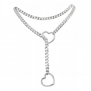 Collier de traction en chaîne métallique Punk Love, accessoires de sexe SM pour adultes, accessoires d'entraînement essentiels pour les serviteurs masculins BDSM - Product Image 1
