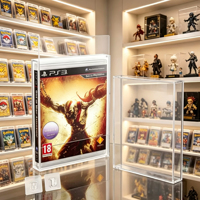 Kotak Display Game Video Akrilik 5mm Custom dengan Tutup Magnetik Kuat dan Perlindungan UV 99% untuk Penyimpanan Disk Game PS5 PS4 PS3