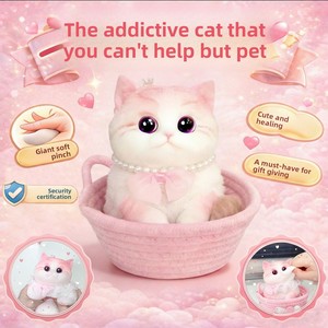 Giocattolo Squishy in Plastica a Forma di Gatto Rosa - Antistress, Regalo di Compleanno per Migliori Amiche, Decorativo e Divertente con Lento Ritorno a Forma per Ridurre la Pressione - Product Image 5