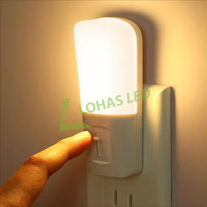 LOHAS Minimalist Design Automatic Sensor Plug-In Night Lights 1W LED Dimmable Nightlight Warm White Bed <strong>Lamp</strong> for Kids' <strong>Bedroom</strong> - Product Image 2