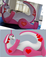 Dragon gonflable rose en PVC personnalisé avec SphToy, pour salon de bandes dessinées et collection