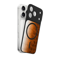 Étui magnétique élégant en cuir véritable de crocodile de l'Himalaya pour iPhone 17 Pro et 17 Pro Max – Vente en gros