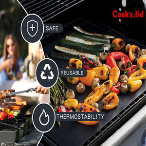 Tapete de Cozinha Reutilizável Antiaderente PTFE para Churrasco, Protetor Térmico para Grelha - Product Image 6