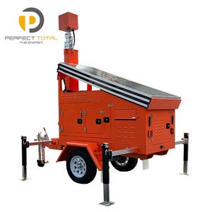 รถพ่วงพลังงานแสงอาทิตย์พร้อมเสาสูง 6 เมตร และกล้องวงจรปิด PTZ โดม 2 ตัว - Product Image 2