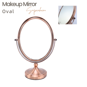 Có Thể Điều Chỉnh Đứng Máy Tính Để Bàn Trang Điểm Gương 1x2x Hình Dạng Hình Bầu Dục Brass Hoàn Thành Mỹ Phẩm Vanity Gương Cho Phòng Khách Trang Trí - Product Image 2