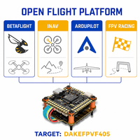Contrôleur de vol F405 4-en-1 avec ESC brushless 55-70A 6S-8S Betaflight INAV DShot300/600/PWM pour drone de course FPV (CE/FCC)