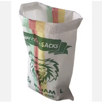 Sac tissé en PP pour le marché camerounais, 25 kg, 50 kg, 100 kg, pour la farine, les céréales, le blé, le maïs, le sucre, le sel, résistant à l'humidité
