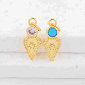 Độc đáo Mũi tên phi tiêu Mặt dây chuyền quyến rũ đồ trang sức đồng nhúng Zircon 18K vàng Dao găm Vòng cổ mặt dây chuyền phụ kiện cho DIY tùy chỉnh đồ trang sức - Product Image 2