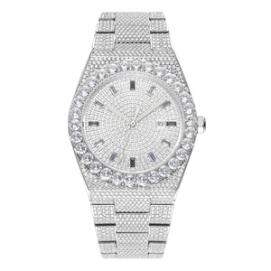 Fabricant <span class=keywords><strong>de</strong></span> montres OEM VVS Moissanite, montres mécaniques <span class=keywords><strong>de</strong></span> luxe en acier inoxydable, style hip-hop, serties <span class=keywords><strong>de</strong></span> pierres, pour hommes - Product Image 1