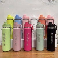   Gourde Sport Style Yoga Life 710ml 24oz en Acier Inoxydable à Double Paroi Isolée Sous Vide Anti-Fuite Maintien Thermique 6-12 Heures