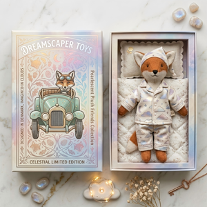 Caja de Regalo Rígida Perlada de Lujo con Lámina Holográfica para Empaque de Juguetes Dreamscaper y Peluches de Zorro - Product Image 1