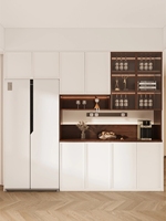 Nuevo Diseño Ecológico, Aparador Modular Moderno de Madera con Acabado Brillante, Mueble de Bar para Café y Vino, Mueble de Comedor