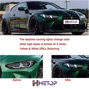 Fari HETOP G22 2021-2024 Sistema a Tre Colori Giallo Bianco Ambra Serie 4 M3 M4 G23 G80 G82 Aggiornamento LED DRL Laser per BMW - Product Image 3