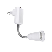 Convertisseur de lampe led pour ampoules, 110-220V, 6A E27, Extension Flexible, adaptateur prise ue/US